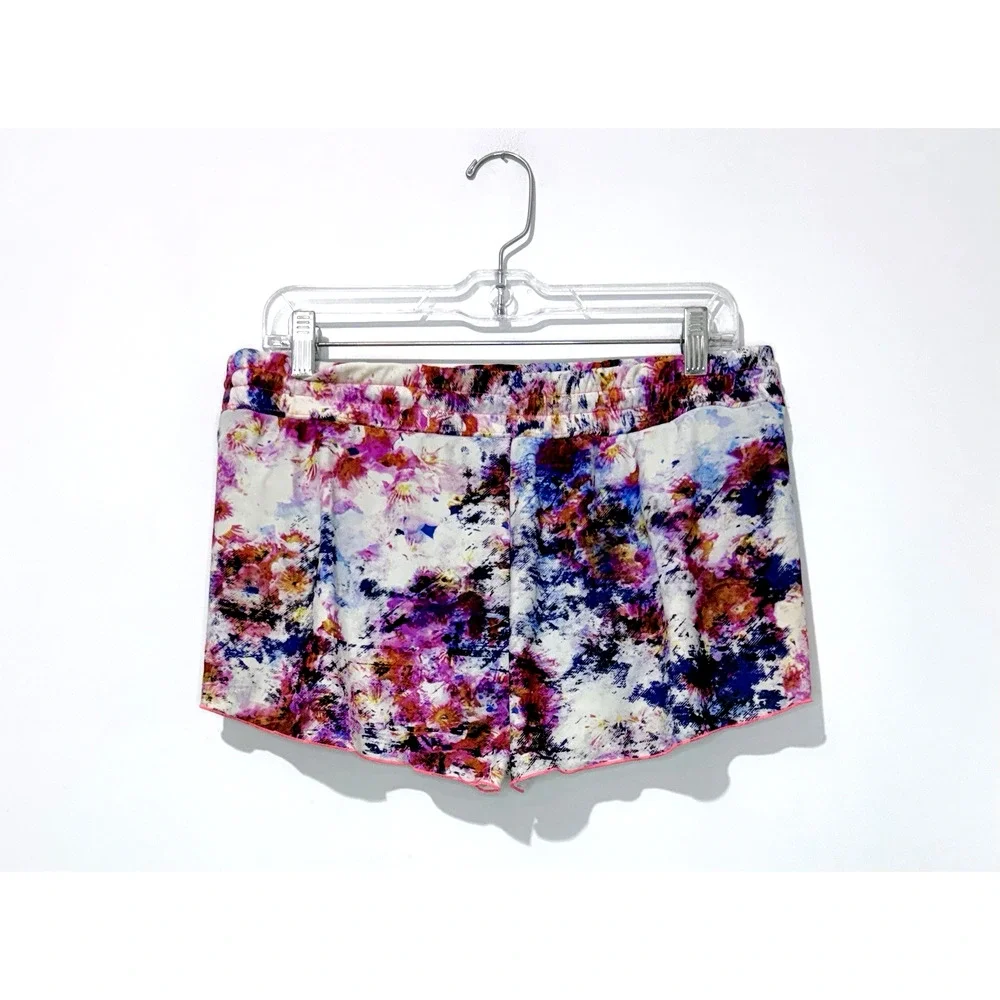 Athleta Kailua Petal Womens Swim Shorts S Violet Elastic Waist Lightweight Lined